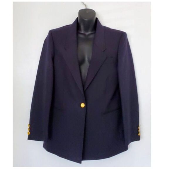 Continental Airlines Jackets & Blazers - NWT Continental Airlines Uniform Blazer Flight Attendant Navy Blue Sz 4R VNTG